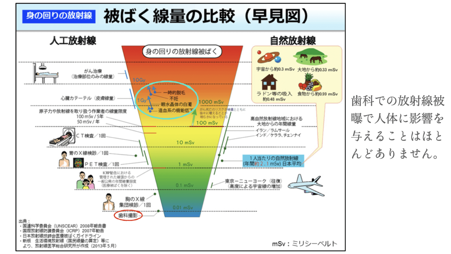 レントゲン撮影の安全性